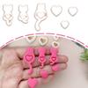 Set of 6 Multipurpose Small Cats Polymers Clay Cutter Valentines Day Jewelry Making Set for Earrings and Necklaces