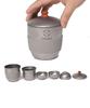 Titanium Tea Coze Titanium Outdoor Set Компактные походные столовые приборы для пикника и барбекю Портативный футляр для хранения столовых приборов В комплект входят и 3 S'more