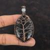 Tree Of Life Black Rutile Gemstone Pendant Copper Wire Wrapped Jewelry Moonstone Pendant Gift For Her Handmade Copper Pendant Wire Pendant