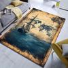 Винтажный принт морской карты ковер для спальни, гостиной, прикроватный, под диван, напольный коврик, современный домашний декор, ковер для зонирования, большой размер