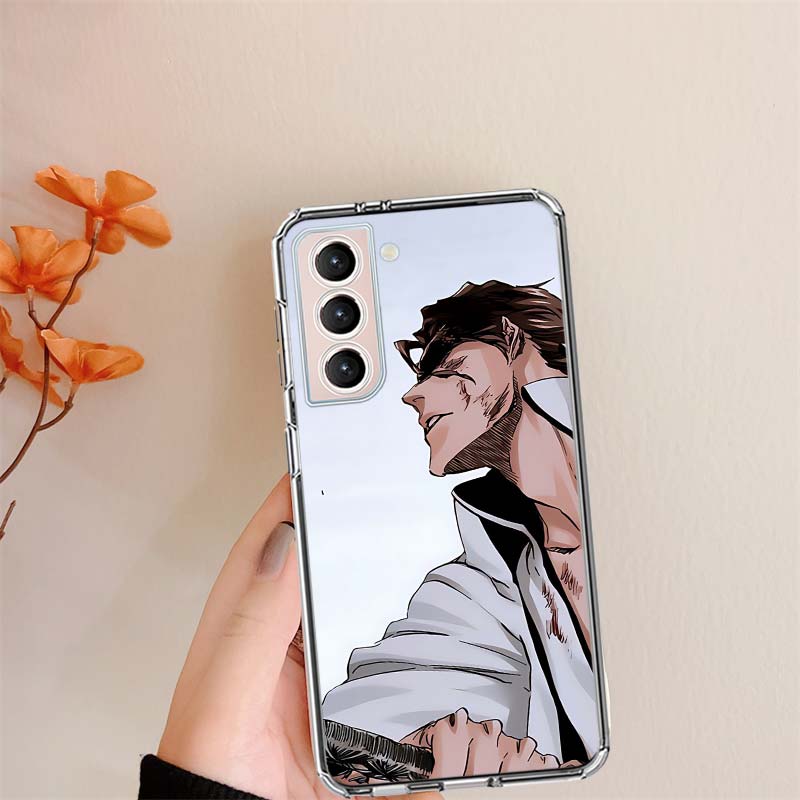Bleach Айзен Соуске Прозрачные Чехлы для Телефона для Samsung S26 Ultra Galaxy S25 Edge S24 S23 FE S21 Plus S20 S22 S10 Чехол Узорчатый Com