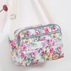 Casual Retro Nylon Shoulder Bag Multi Layered Floral Print Mother Handbag Women's Fashion Vintage Flower Crossbody Bags