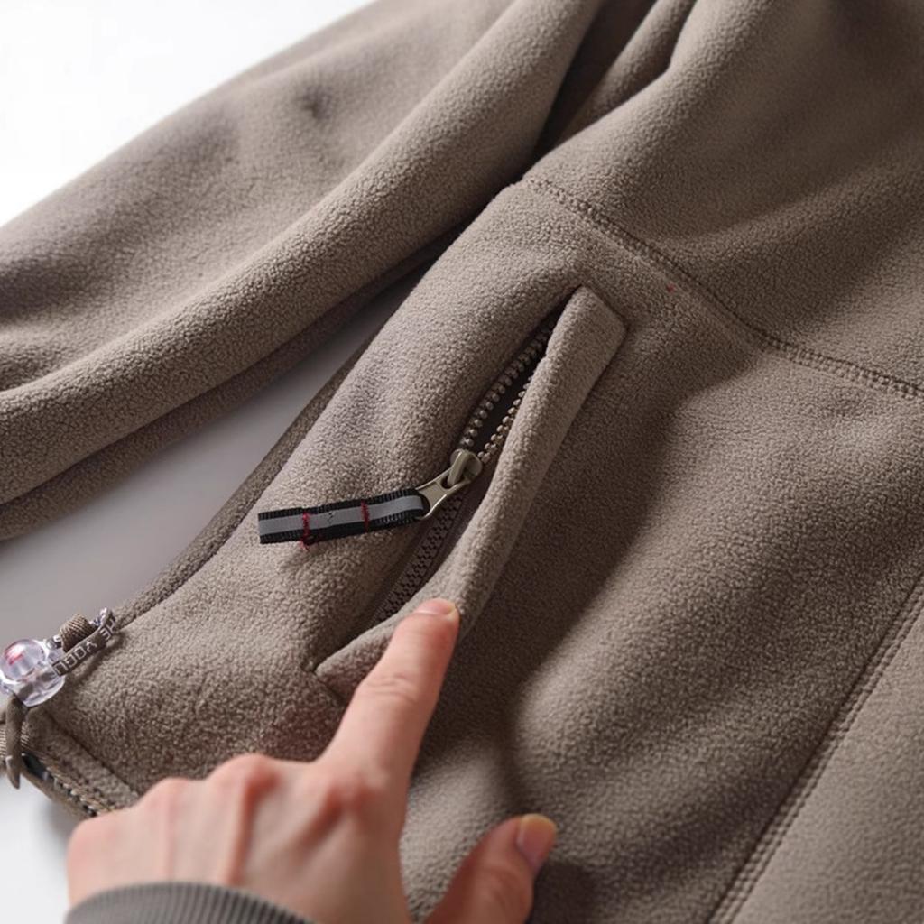 Men's Fleece-Lined Thickened Cold-Resistant Stand Collar Jacket Winter Warm Outerwear