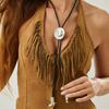 Boot Pendant Ethnic Style Necklace Long PU Leather Necklace Cowboy Cap Pendant Necklace  Girls