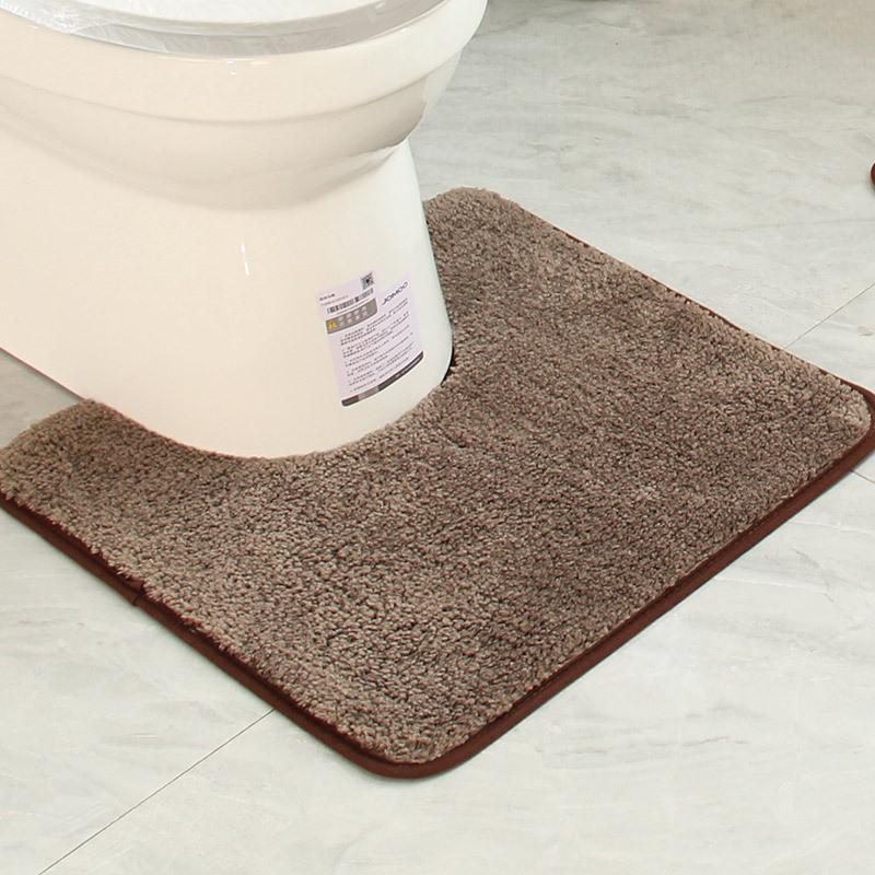 Утолщенный U-образный нескользящий впитывающий коврик для унитаза - грязеотталкивающий коврик для ванной и кровати
