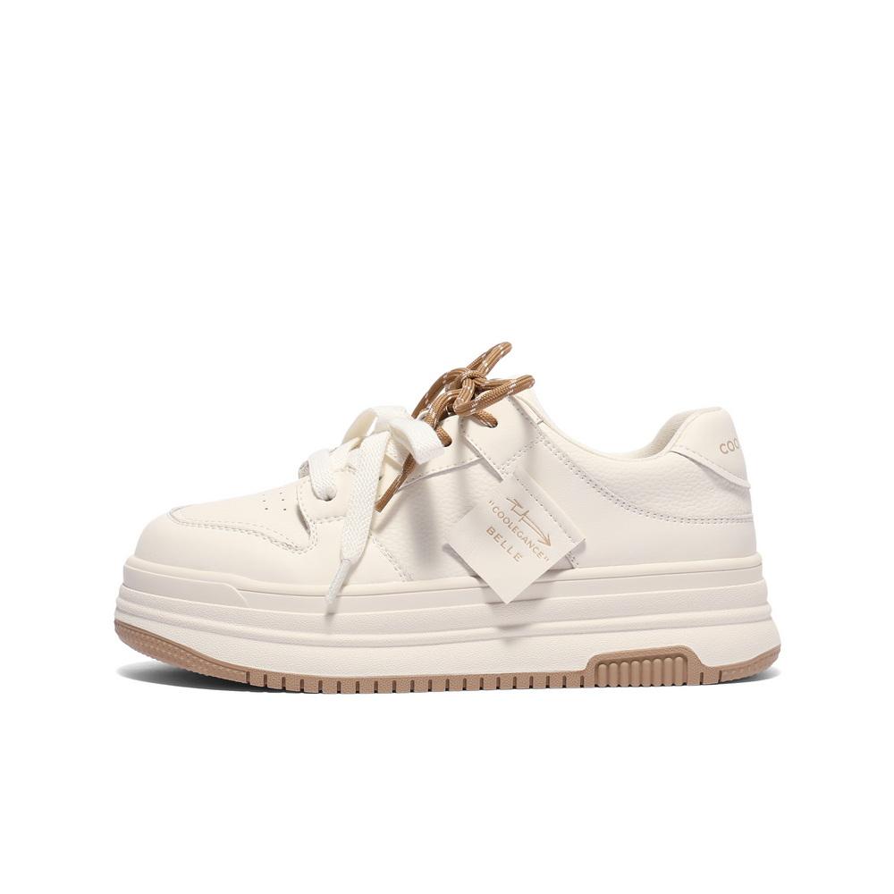 Belle Double Lace Contrast Board Shoes for Women