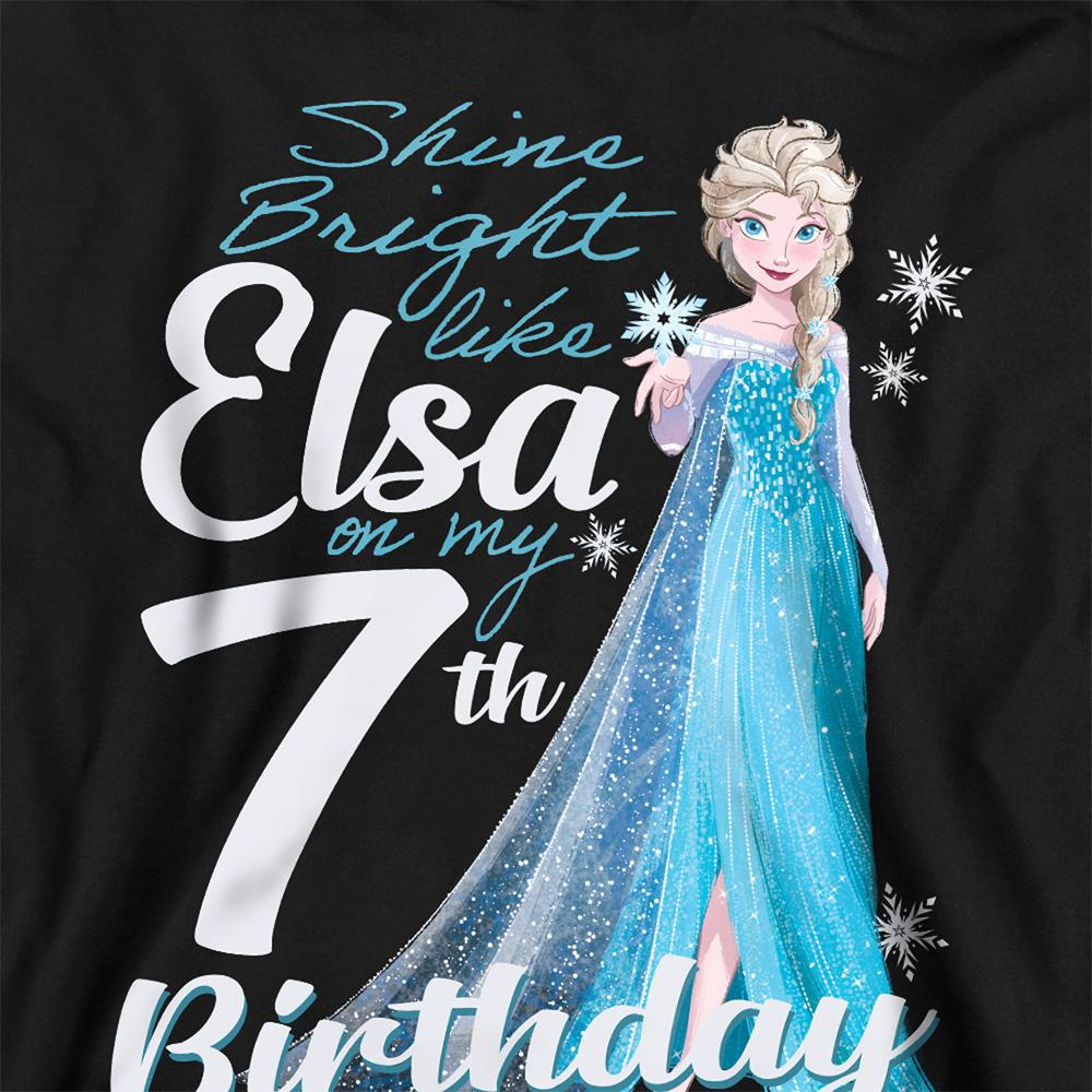 frozen Childrens/Kids Bright Like Elsa 7th Birthday Pullover Hoodie