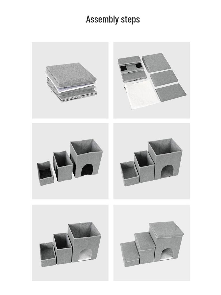 Складной трехслойный ящик для хранения Ступеньки для собак с гнездом для маленьких питомцев