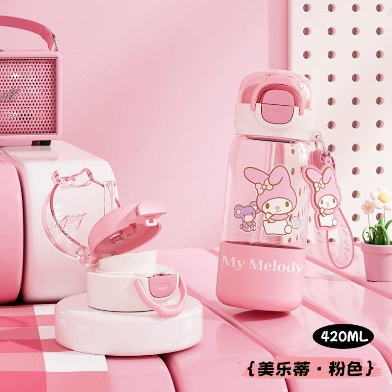 420 мл Оригинальная прозрачная кружка Sanrio Мультяшная Куроми Синнаморолл Мелоди Tritan Безопасный материал Бутылка для питья Воды Подарки для девочек