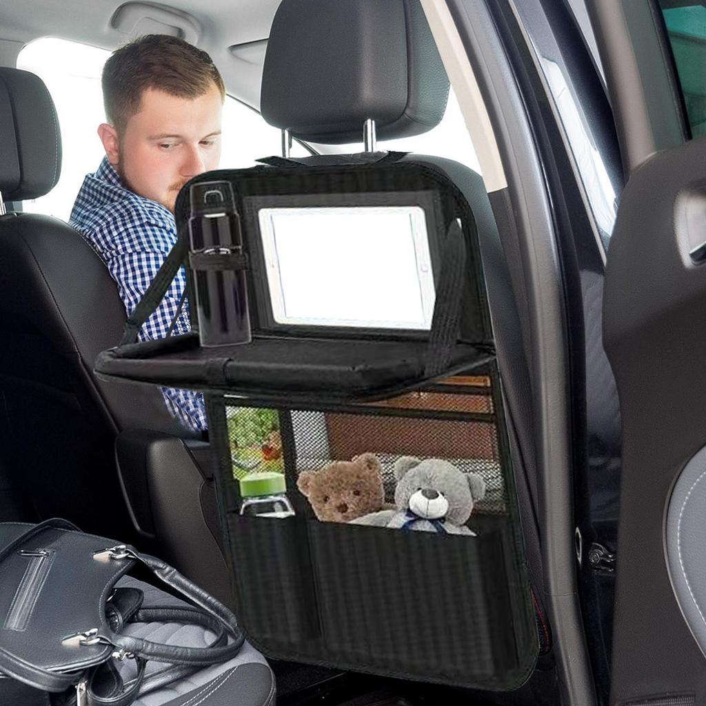 Органайзер на спинку сиденья автомобиля с держателем для планшета, водонепроницаемая защита от пинков, сумка для хранения детских закусок и игрушек для внедорожника, седана, грузовика, дома на колесах, для путешествий