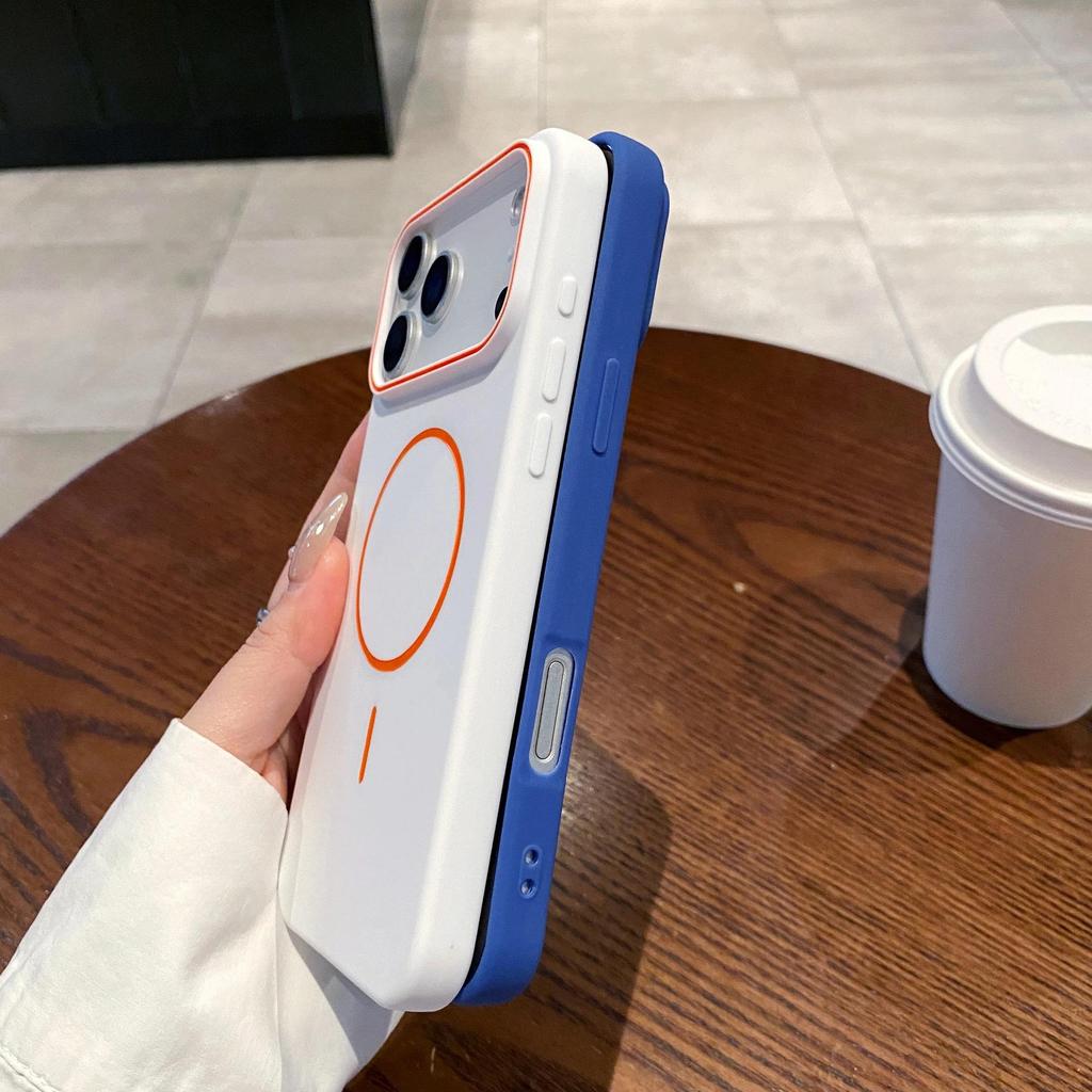 Подходит для Apple 17 Pro Max & iPhone 16E: Матовый тонкий противоударный чехол с магнитным кольцом и текстурой, приятной на ощупь.