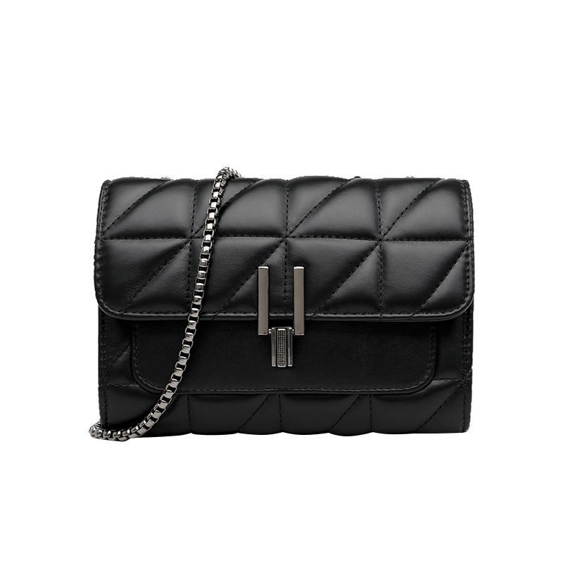Женская сумка Lingge Chain Bag на одно плечо с косой цепочкой, женская квадратная сумка MIT