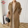 100% Wool Women Coat Autumn Wool Long Coat Handmade Pea Coat Winter Warm Wool Long Jacket Overcoat