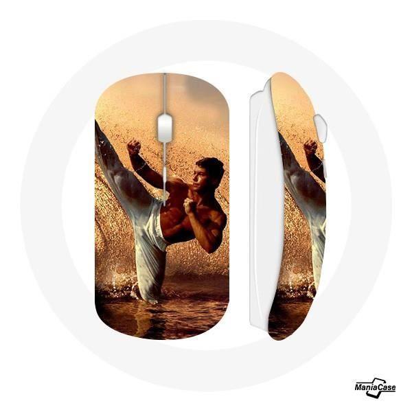 Wireless Mouse - Jean Claude Van Damme - White - USB Wifi Key Included - Compatible Mac and PC
