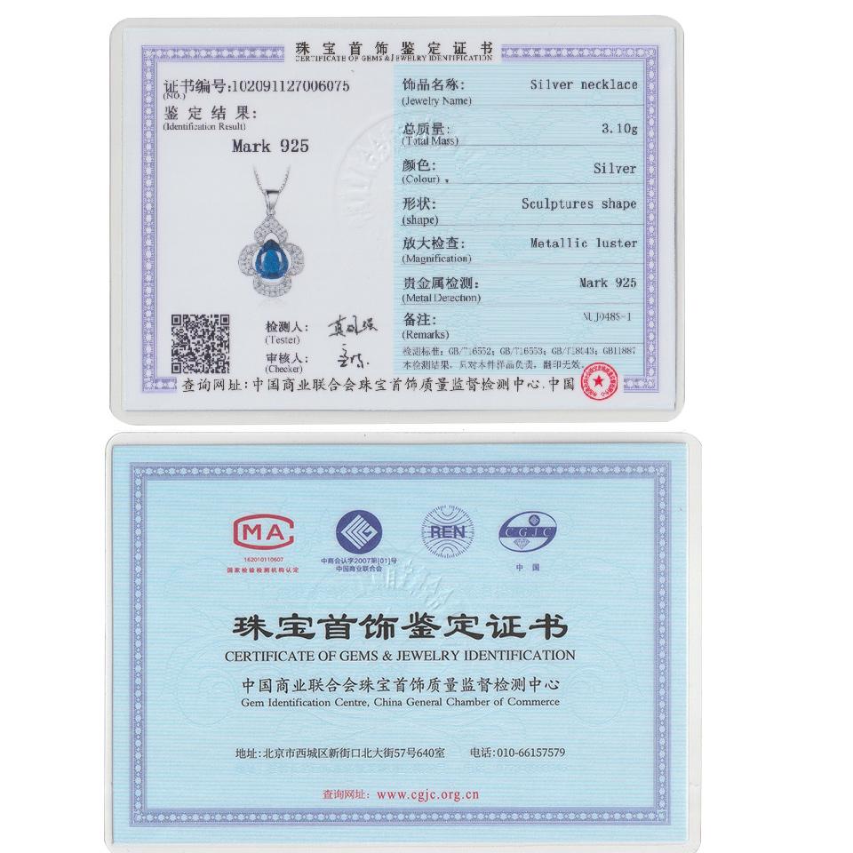 Umcho Роскошные синие сапфировые подвески, ожерелья для женщин, ожерелье с каплями воды, цветком и цепочкой, вечерние украшения