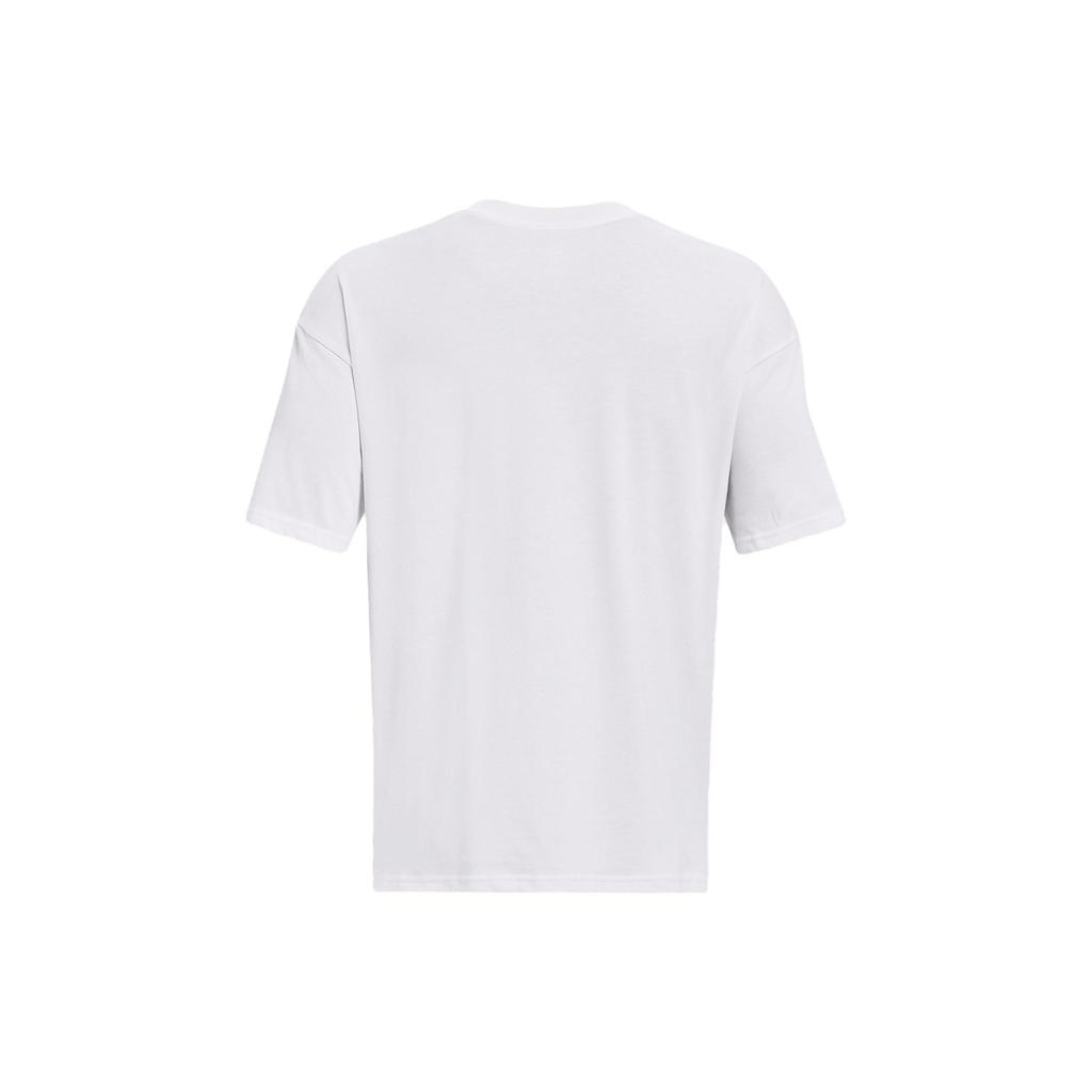 Under Armour Ua Oversized Heavyweight Short Sleeve Solid Color Crew Neck T-Shirt Men Tops White 1384037-100