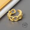 Xiaomi 925 Sterling Silver Open Ring For Women INS Niche Irregular Wave Sand Surface Wide Noodle Original Party Birthday Gift