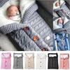 Baby Winter Newborn Wrap Warm Swaddle Blanket Knit Sleep Bag Sack Wrap Stroller