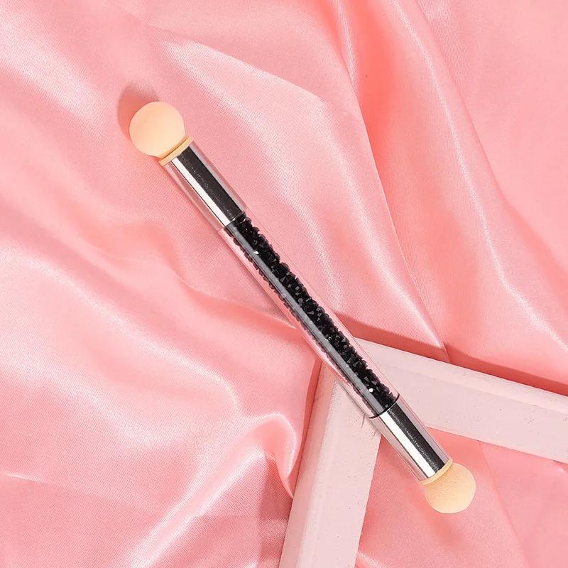 Градиентный карандаш для теней Двусторонний аксессуар для рисования на ногтях Кисть для нанесения точек на ногти Губчатая головка Ручка для страз Кисть для дизайна ногтей