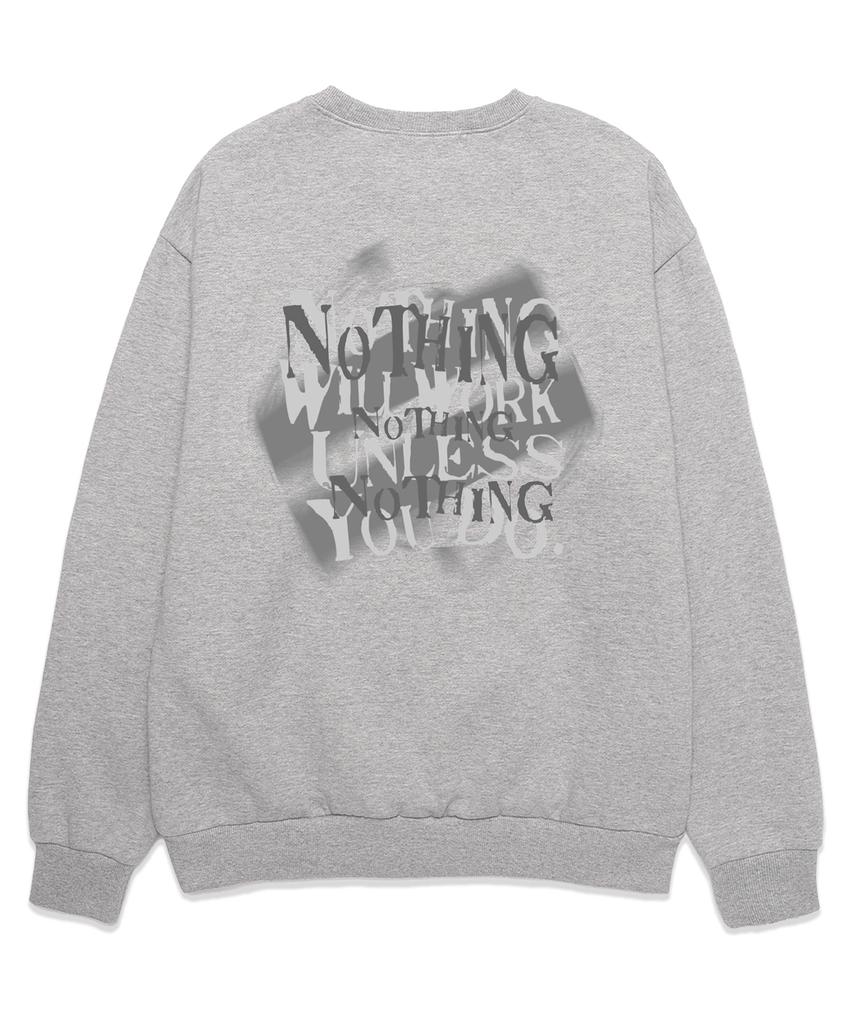 SHIRTER Свитшот Nothing Blur (Sls026) Меланж серый (Тип А)