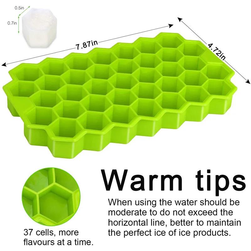 Ice Cube Maker Silicones Ice Mould Honeycomb Ice Cube Tray Magnum Silicone Mold Forms Food Grade Mold for Whiskey Cocktail