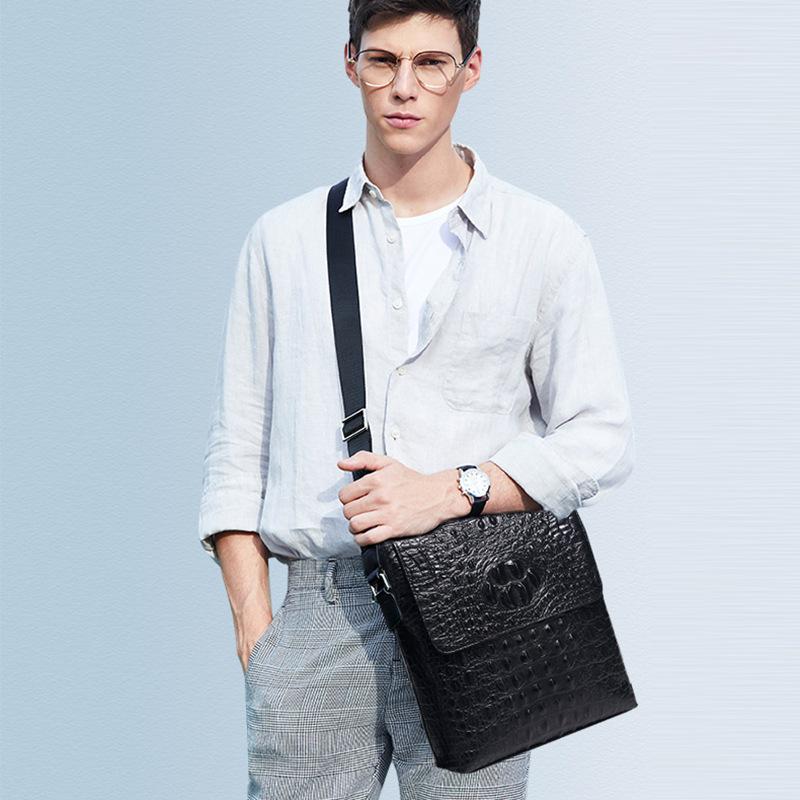 Мужская сумка через плечо из натуральной кожи с вертикальным верхним слоем из коровьей кожи, повседневная мужская сумка