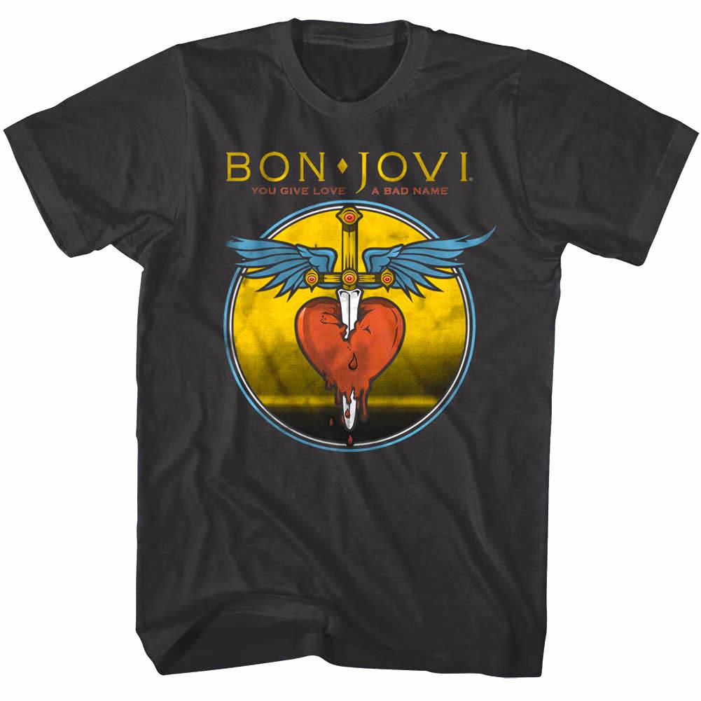 Bon Jovi You Give Love a Bad Name Мужская футболка Рок-группа Альбом Тур Музыка Мерч