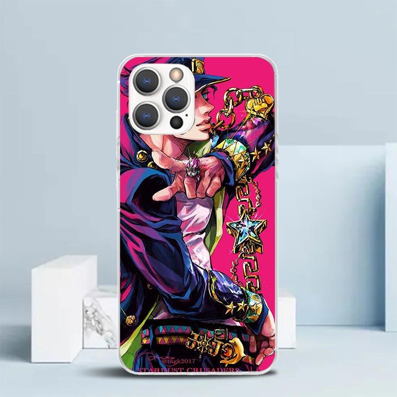 Чехол для телефона JoJo's Bizarre Adventure Kujo Jotaro Для iPhone 16 17 Air 16E 15 14 Plus 13 Mini 12 11 Pro Max 7 8 + SE 2020 Мягкий ТПУ