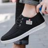 Canvas Shoes for Men Breathable Lace-Up Men Casual Shoes Classic Lightweight Walking Footwear Comfortable Non-Slip Men Sneakers