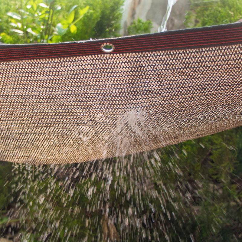 1PC Heavy-Duty Heatproof Shade Net Coffee Colored Sunshade Net Gardens and Patios High-Temperature Resistant Sun Protection Mesh