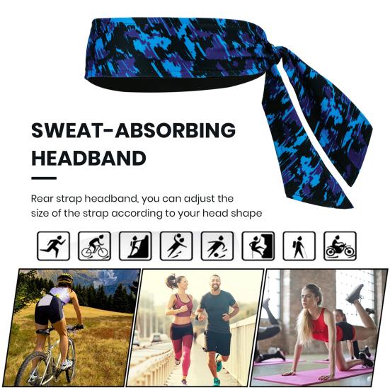 Спортивная повязка на голову для мужчин и женщин, впитывающая пот и дышащая, для тренировок, с широким краем, мягкая, с принтом, повязка от пота для йоги, бега, велоспорта