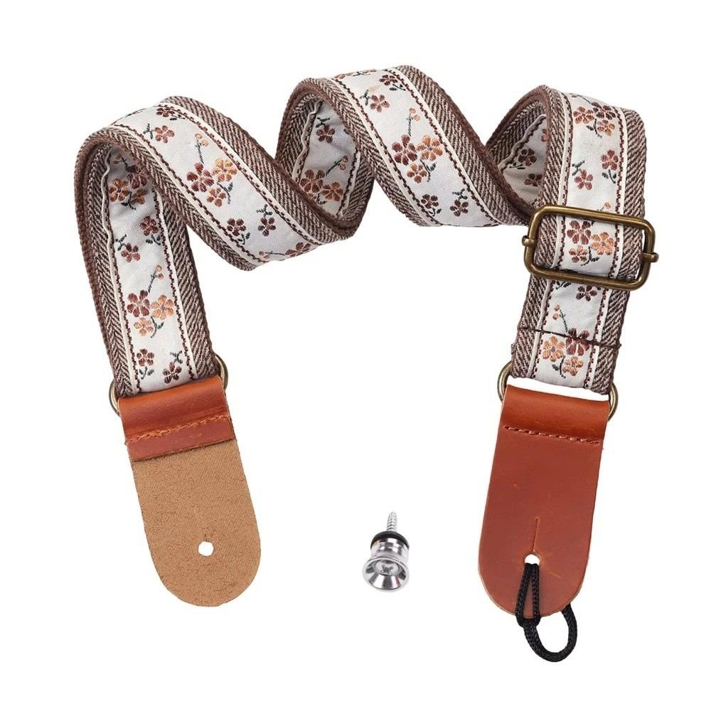 Adjustable Knitting Cotton Belt Bohemian Style Small Guitar Strap Guitar Strap Performance