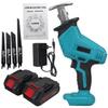 110-220v Cordless Electric Reciprocating Saw With Blades Variable Speed Metal Wood Cutter Tool 13000mAh