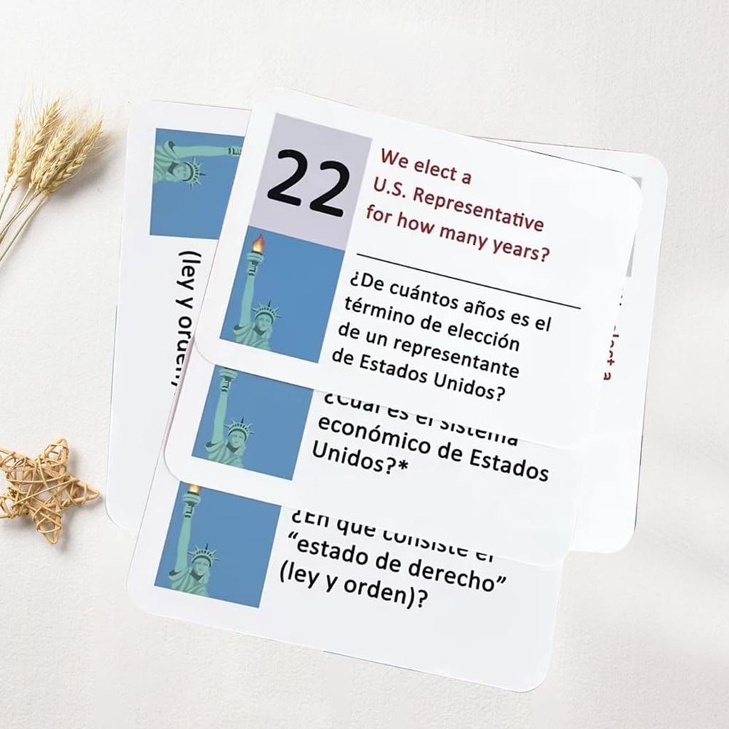 US Citizenship Test Flashcards Bundle With Naturalization Study Guide, 100 US Citizenship Questions And Answers, US Citizenship Flashcards