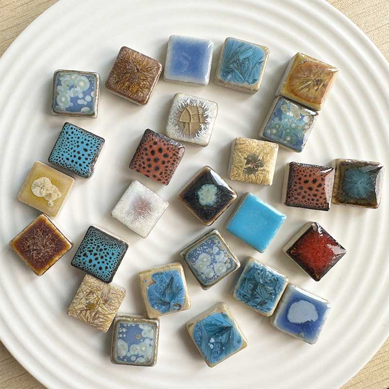 100 г DIY Керамическая мозаичная плитка Стекло форма лепестка листа Ручные украшения Плитка Настенные поделки для декоративного материала 917