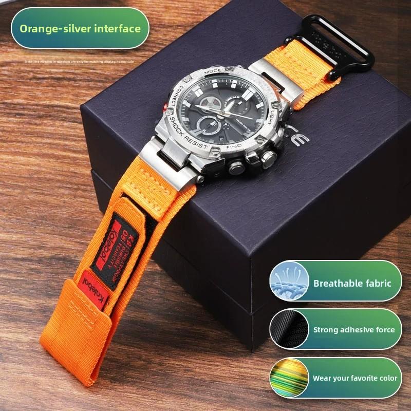 Для часов Casio GSHOCK Heart of Steel Ремешок GST-S130/S110/S120/W130L/B100/W300/400 Модифицированный нейлоновый ремешок для часов Аксессуары
