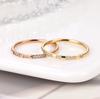 Diamond-set Titanium Steel Ring, Simple Index Finger 1314 Personalized Design Couple Ring