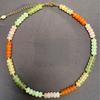 New European and American style colorful abacus bead necklace, dopamine-inspired, sweet and chic, unique design, clavicle chain for women