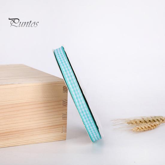 For Party DIY 1 Roll Cheque Plaid Ribbon All Match Rural Style Printed Grid Bow Gift Box Packing Ribbon