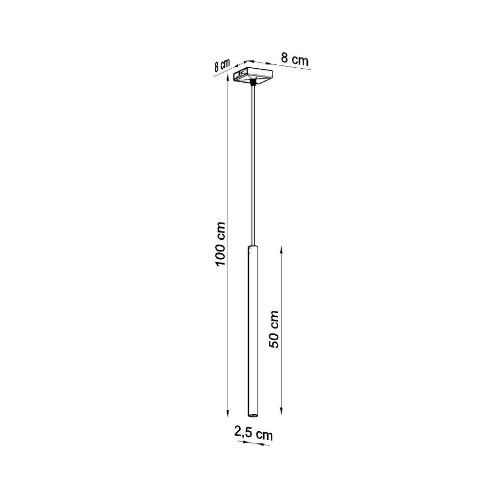 Lampa Wisząca Pastelo 1 G9 Czarny Sollux Sl.0469