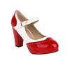 Fashion Sweet High Heels Pumps Mary Janes Shoes Woman Patchwork Patent Straps Women's Heeled Party Office Wedding Shoes Large Size 48