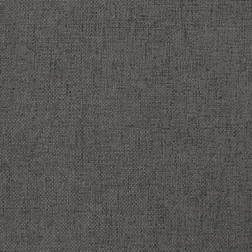 Footstool Dark Gray 45 x 29.5 x 35 cm Fabric and Faux Leather