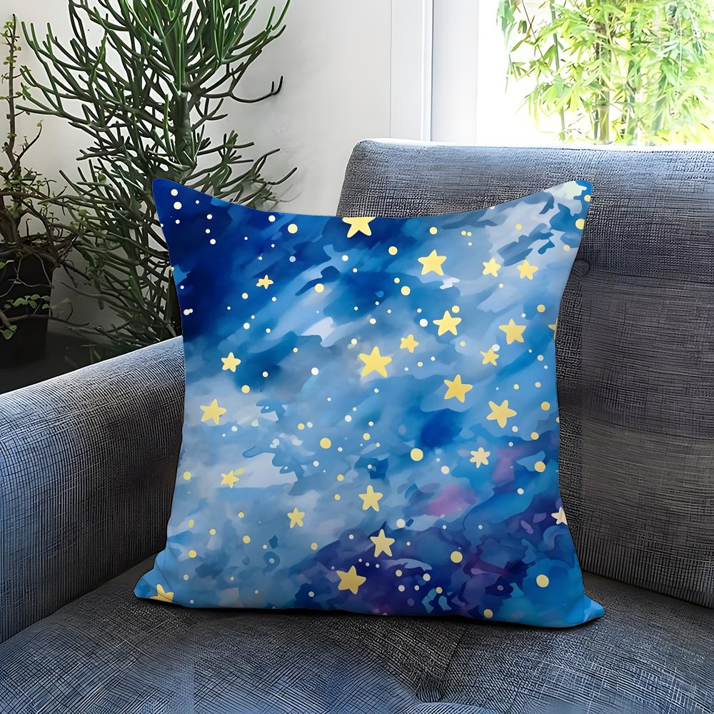 The Starry Sky Cushion Cover Comfortable Reversible Pillow Cover Ideal for Car Sofa Bedroom  Beyond