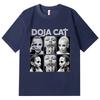 Графические футболки с изображением рэперши Doja Cat для мужчин и женщин, модные, винтажные, эстетичные, с коротким рукавом, высокое качество, хлопок, оверсайз
