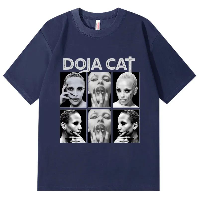 Графические футболки с изображением рэперши Doja Cat для мужчин и женщин, модные, винтажные, эстетичные, с коротким рукавом, высокое качество, хлопок, оверсайз