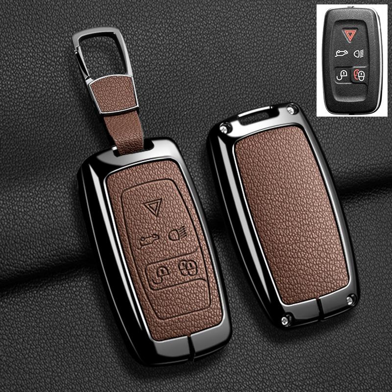 Чехол для ключа автомобиля для Land Rover Sport Freelander Discovery 4 Range Rover Sport LR4 2010-2012 Сплав цинка Кожа Авто Брелок