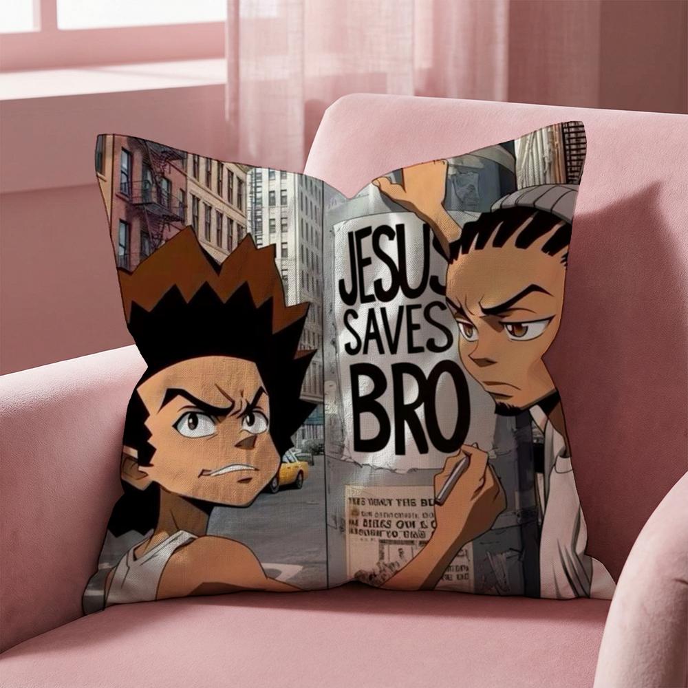 Мультяшная наволочка в стиле ретро "The Boondocks", универсальная наволочка для дома и автомобиля - Двусторонняя, мягкая и прочная для ежедневного использования
