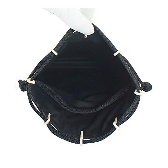 [Inden-ya] Inden 230 Gakkisai-bukuro (Drawstring Bag) with Gusset, Deerskin, Black Base with Black L