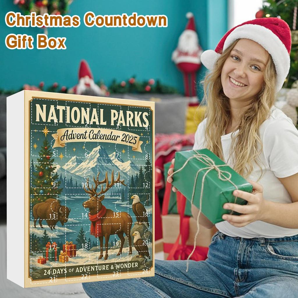 National Parks Christmas Countdown Calendar With Nature Theme For Family And Friends Celebration