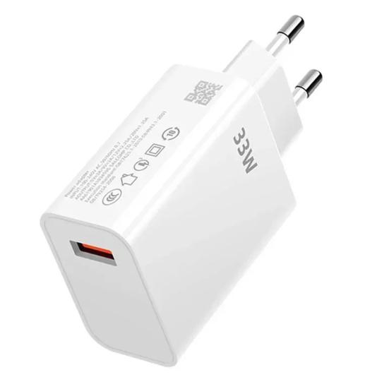 Yousheng 33 Вт Быстрое настенное зарядное устройство QC3.0 с USB-C кабелем 6 А Зарядное устройство для нескольких устройств Совместимо с для Redmi K30 K40 Smart IC и Защитой от перегрева USB